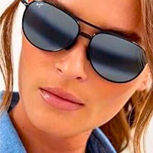 MAUI JIM NONI MJ 854-02 TITANIUM GUNMETAL NEUTRAL GREY POLARIZED SUNGLASSES